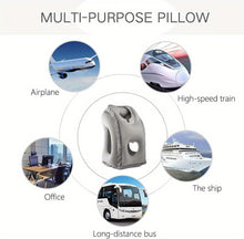 1pc Inflatable Travel Pillow: Get Maximum Comfort & Support On the Go!