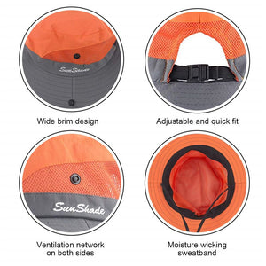 UV Protection Sun Hat with Wide Brim and Ponytail Hole - Perfect for Beach, Outdoor Activities and Travel