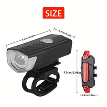 1 Set Rechargeable Bike Lights Set - Waterproof Front And Tail Light For Safe Night Cycling - Rotatable And Easy To Install - Ideal For Mountain And Road Bikes