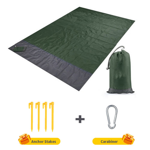 Portable Waterproof Beach Blanket for Camping, Picnics, and Football Parties - Easy to Fold and Carry