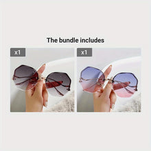 Gradient Frameless Sunglasses for Men and Women - Stylish Eyewear with UV Protection