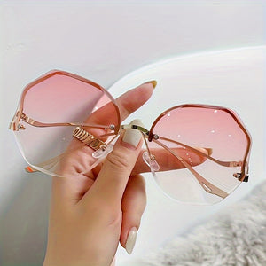 Gradient Frameless Sunglasses for Men and Women - Stylish Eyewear with UV Protection