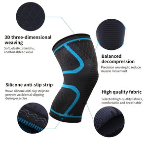 1pc Elastic Knee Pad - Nylon Sports Fitness Knee Sleeves - Perfect for Running, Basketball, Volleyball & More!