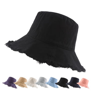 1pc Outdoor Fashionable Casual Cotton Sunscreen Bucket Hat For Men And Women