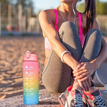 3-Piece Gradient Water Bottle Set: Leakproof, Straw-Equipped, Motivational - Perfect for Family, Outdoor Activities, Gym & More!