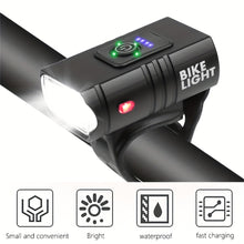 USB Rechargeable T6 LED Bike Light - 800LM Brightness With Power Display For Mountain And Road Bikes