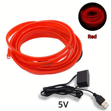 3m Interior Lighting LED Strip Decoration,  Wire Rope Tube, FLexible Neon Light With USB Driv