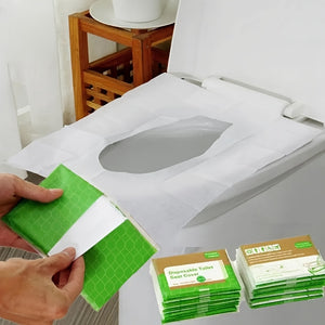 5packs/50pcs,10packs/100pcs,20packs/200pcs Waterproof Disposable Toilet Seat Covers - Perfect for Travel, Camping, and Public Bathrooms - 100 Pack