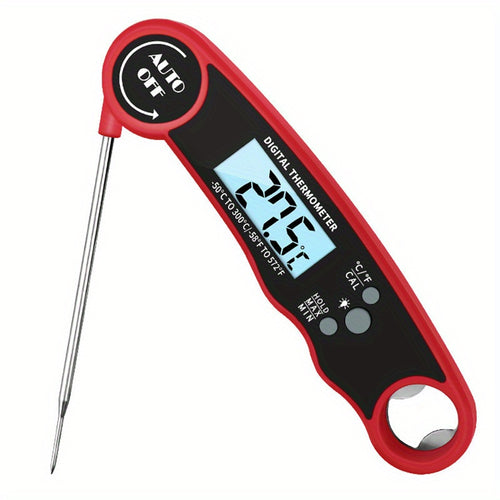 Waterproof Digital Food Thermometer with Bright LCD Screen - Accurate CooProbe for Perfectly Cooked Meals