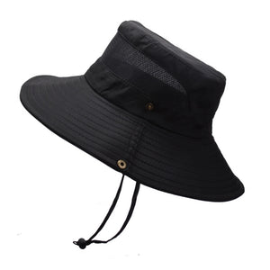 Stay Cool & Protected: Unisex Fisherman Hat - Wide Brim, Mesh Breathable, Perfect for Hiking, Camping & Outdoor Activities!