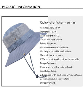 Men's Summer Fashion Panama Bucket Anti-UV Sun Hat Fisherman's Breathable Hat For Holiday Outdoor Sun Protection