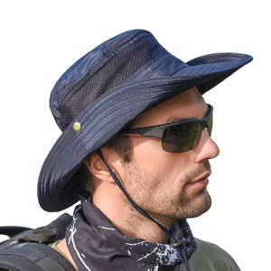 Stay Cool & Protected: Unisex Fisherman Hat - Wide Brim, Mesh Breathable, Perfect for Hiking, Camping & Outdoor Activities!