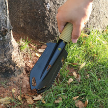 Lightweight Weeding Shovel: Selfdefense Emergency Tool, Camping Hand Trowel, Multitool For Digging, Metal Detecting, Gardening & Survival - Comes With Carrying Pouch!