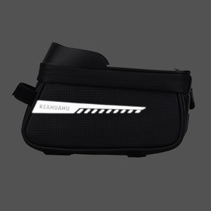 Reflective Bike Frame Bag With Touch Screen Phone Pocket - 6.5 Inches, Secure Phone Holder For Cycling