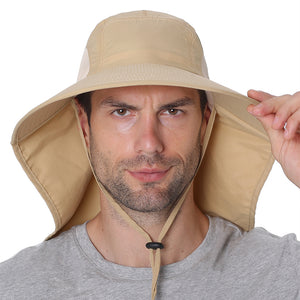 Stay Protected in the Sun with this Fishing Sun Hat - UV Protection, Neck Cover, Wide Brim, and More!