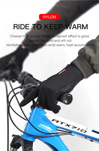 Warm and Windproof Unisex Full Finger Touchscreen Gloves for Winter Sports and Skiing