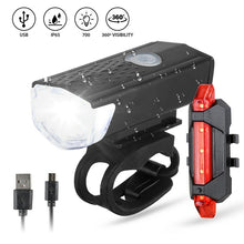 1 Set Rechargeable Bike Lights Set - Waterproof Front And Tail Light For Safe Night Cycling - Rotatable And Easy To Install - Ideal For Mountain And Road Bikes