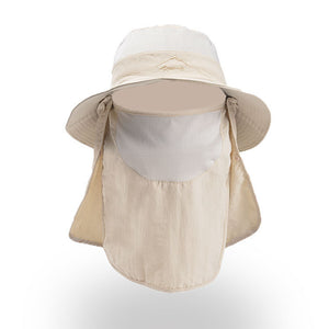 Sun Protection Bucket Hat With Removable Face Mask - Perfect For Summer Outdoor Activities