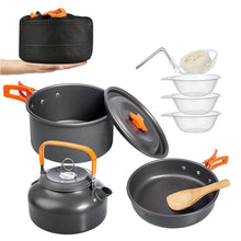 Non-Stick Camping Cookware Set with Kettle, Pots, and Pans - Perfect for Picnics and Outdoor Cooking