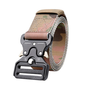 Durable Tactical Belt for Men - Multi-Functional Buckle, Perfect for Outdoor Hunting and Marine Corps Activities