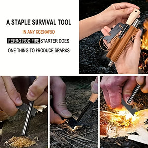 Waterproof Magnesium Fire Starter for Outdoor Survival - Perfect for Camping, Hiking, Hunting, and Backpacking