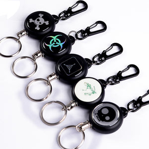 1pc Heavy Duty Retractable Keychain, Key Chain Ring