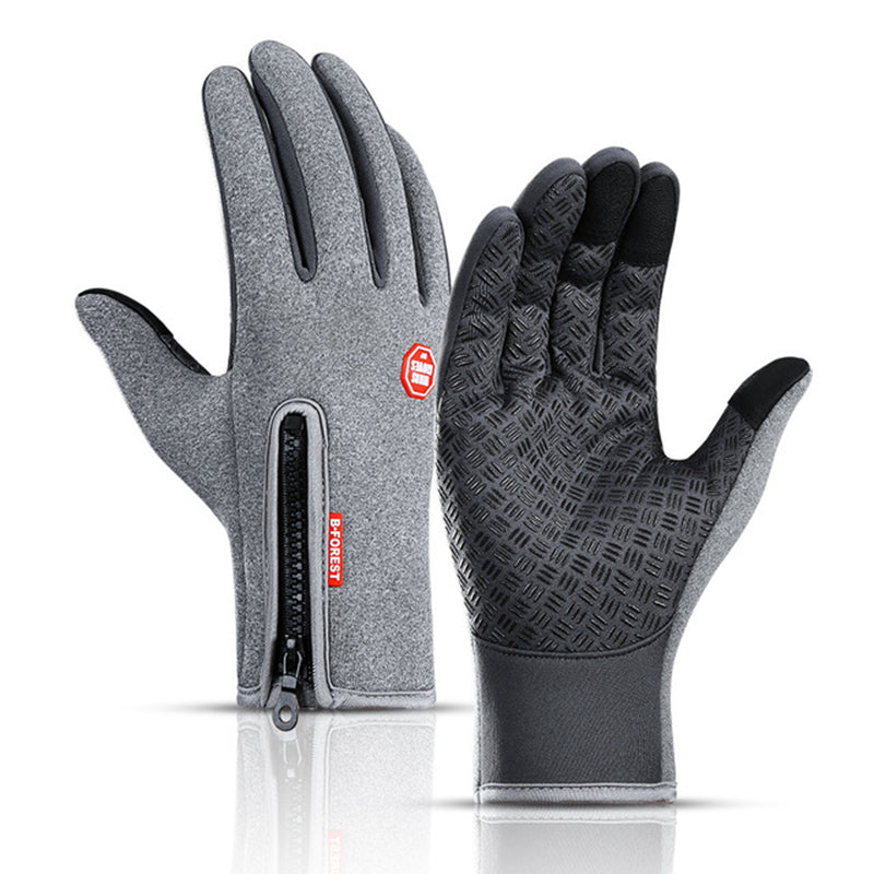 Winter Cycling Gloves For Men - Touch Screen Compatible, Warm And Windproof Full Finger Gloves